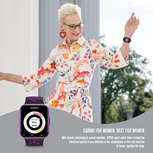 Relógios inteligentes do ZGPAX para mulheres rastreadores de sono Pedômetro de relógio à prova d'água para rastreador de fitness Walking