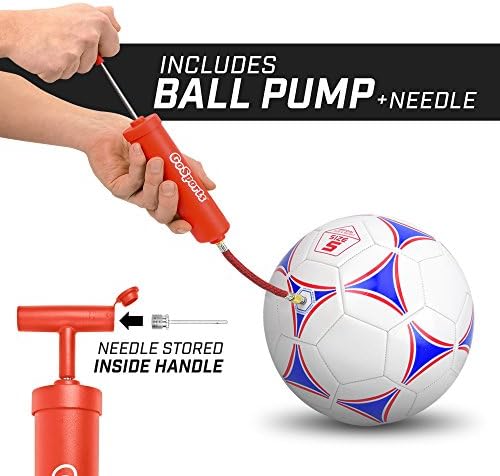 Gosports Premier Soccer Ball com bomba premium - disponível como bolas únicas ou 6 pacotes - escolha seu tamanho