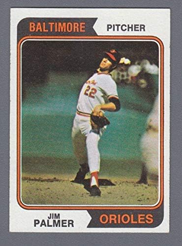 1974 Topps 40 Jim Palmer Baltimore Orioles Cartão de beisebol NM - Cartões de beisebol com lajes