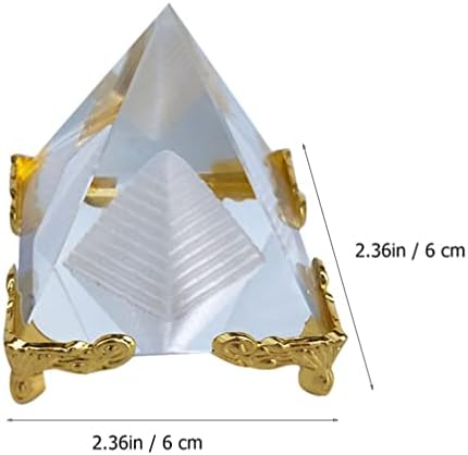 AMOSFUN Decoração de mesa de escritório Pirâmides de cristal Pirâmides egípcios de vidro de vidro de vidro Modelo de estátua