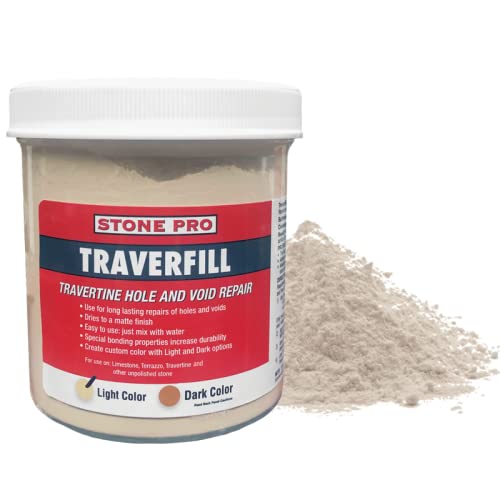 StonePro Traverfill - Reparo de travertino - enche Pits, buracos e vazios em travertino e calcário