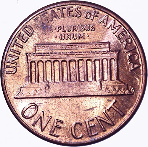 1975 D Lincoln Memorial Cent 1C sobre não circulado
