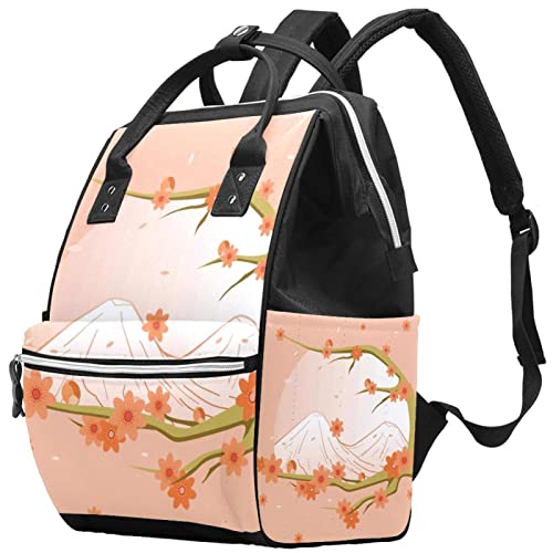 Bolsas de fraldas de fraldas de pêssego Backpack Mummy Backpack de grande capacidade Bolsa de enfermagem Bolsa de viagem