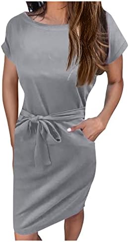 Vestidos casuais zefotim para mulheres 2023 Negócios elegantes Vestido de manga curta V de pescoço