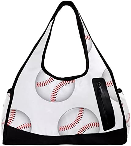 Baseball Ball Ball Pattern Travel Duffel Bag Sports Sport Gym Bag Weekend Fim de semana de sacola noturna para homens