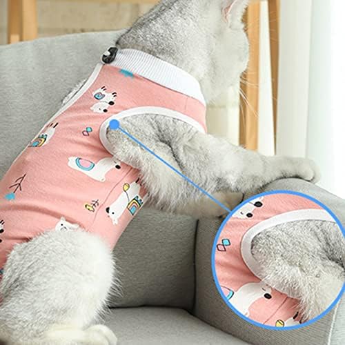 Honprad Cartoon Print Dog Recuperação de traje de traje após operação para animais de estimação para cães femininos gatos gatos de