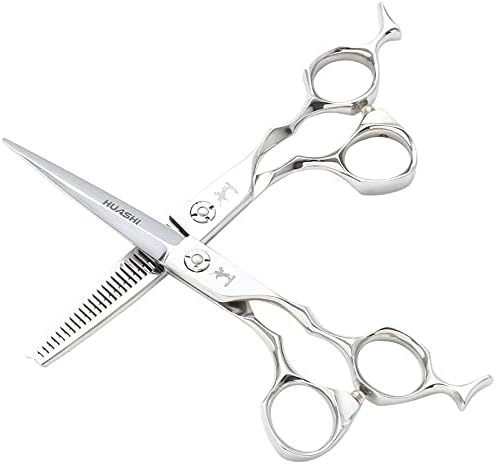 Conjunto de tesouras do zbxzm Professional Hairdresser, tesouras de ferramentas de barbeiro, tesoura de tesoura plana, tesoura