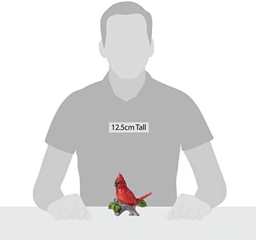 Enesco Jim Shore Heartwood Creek Cardinal sentado na estatueta de filial, 5 polegadas, multicolor