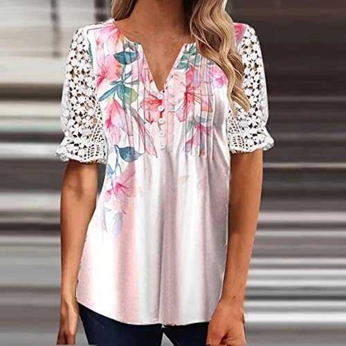 Zhensanguo Summer Tops Tops Tops for Women Loose Fit T-Shirt Fashion Ritbed Top Pullover