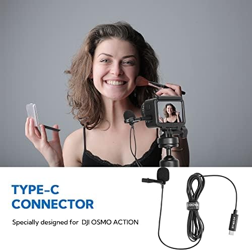Boya by-m3-oa plugue e reprodução omnidirecional Lavalier Microfone Digital Clip-on Lapeel Mic Usb Tipo-C Compatível com