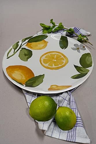 Primeira bandeja de limão decorativo de grés gentil - pratos de servir para decoração de frutas e casas - decoração de festa