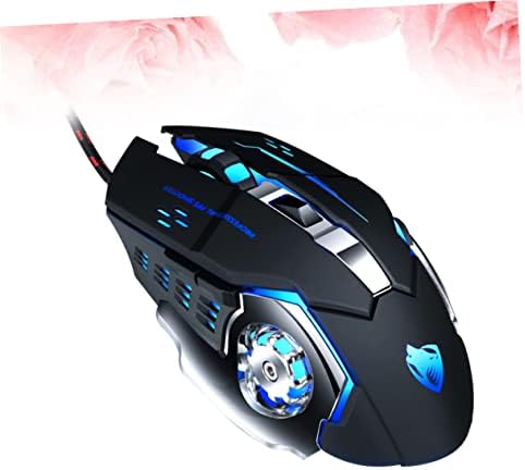 Mobestech wired mouse wired with rice gamer computer games button profissional USB Fire Black for Ergonomic Game RGB Laptop