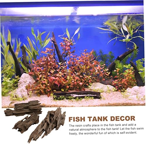 IPetBoom Plant Decor 2pcs 1 Plantas de madeira afundada natural decoração artificiales para aquário artificial resina