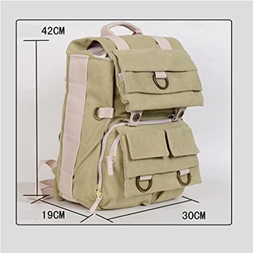 Zhuhw DSLR Backpack Backpack Saco de viagem ao ar livre de 15 polegadas Rucksack de lona à prova d'água