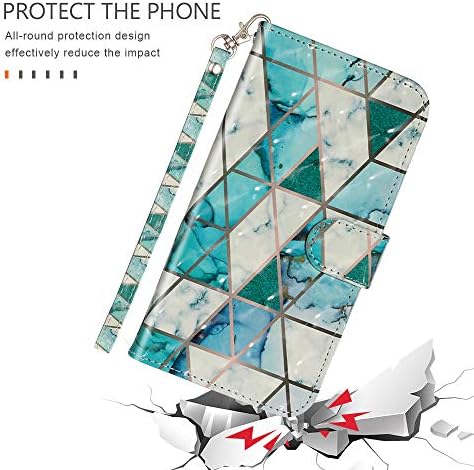 Ivy S21 3D Caixa da carteira Tampa para Samsung Galaxy S21 5G Case - mármore