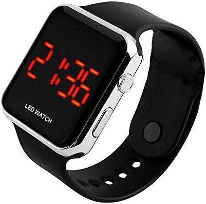 GOSASA UNISSISEX Square LED LED Digital Watch Electronic for Men Watch For Women Student Silicone Watches