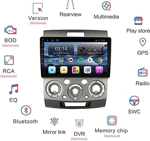 Criação de toque de 9 polegadas Android 8.1 Cabeça automática de navegação-GPS para M.Azda BT50 2006-2010, Bluetooth/Mirror