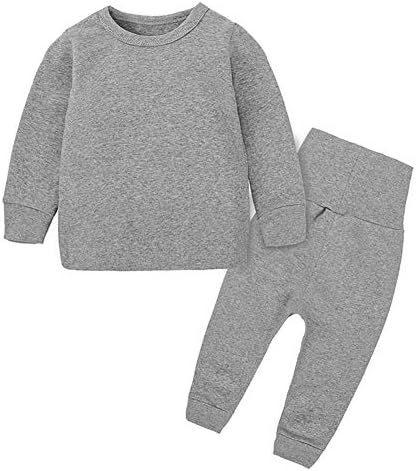 Hyxfjits meninas meninos térmicos de roupas térmicas Conjunto de roupas de algodão Camada de algodão Base Soft Warm Jammies