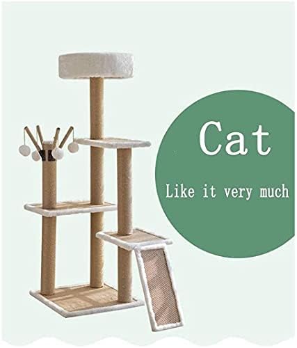 Condomínio de árvore de gatos haieshop arranhando pós -gato torre de pelúcia para luxuosas com brinquedos pendurados gatos