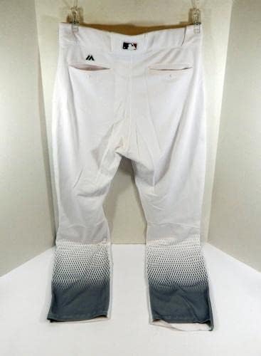 Arizona Diamondbacks Edwin Escobar #43 Game usou calças brancas 38-44-34 180-Jogo usado calças MLB usadas