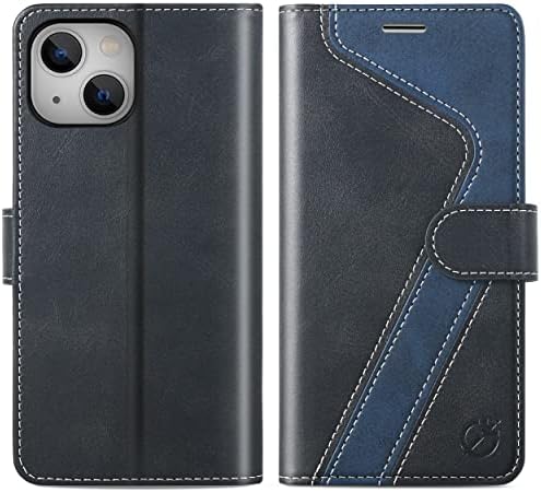 Civicase para iPhone 14 Plus Wallet Case, capa de couro premium [bloqueio de RFID] titular de cartão de crédito fólio stand