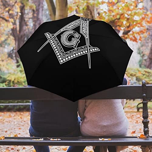 Maçonaria Sign Sign Travel Umbrella à prova de vento Automóvel Aberto ABRIMENTO DOBRILHO DOBRIL