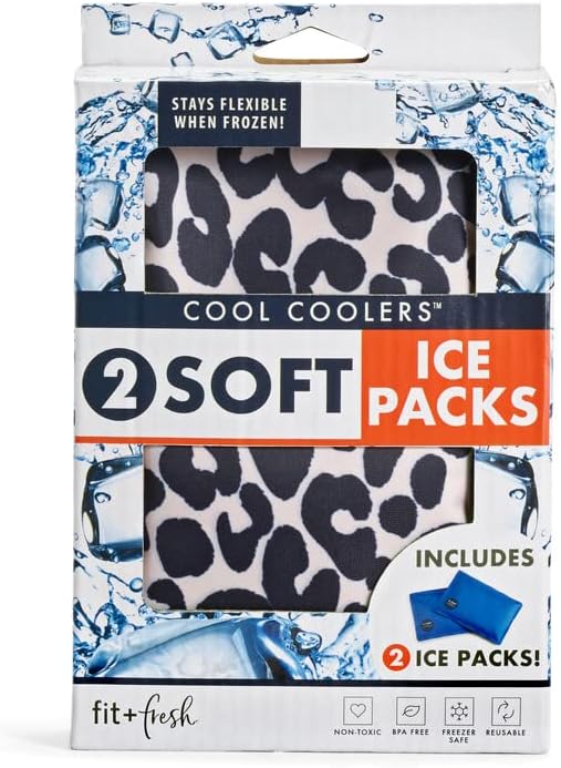 Coolers frios por fit + fresco, reutilizável e flexível macacos macios, perfeitos para lancheira isolada, lancheira, bolsa