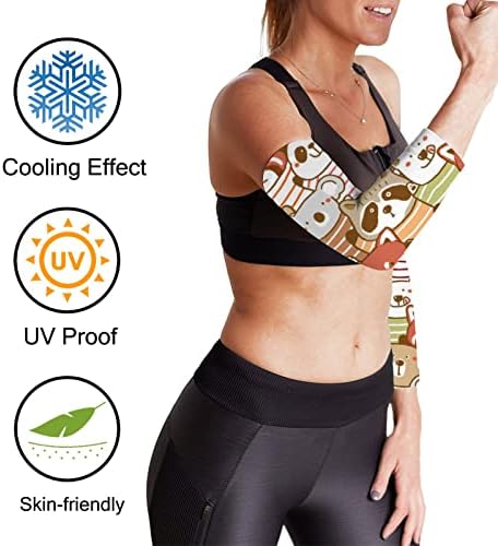 Mulheres UV Sun Protection Arm Mangas, mangas de resfriamento Escudo de capa de braço para homens ciclismo de caminhada correr Koala