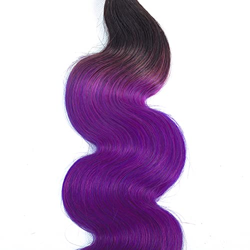 8a grau roxo onda corporal empacota ombre pêlos de cabelo humano cabelos de onda 3 pacote não processados ​​Extensões