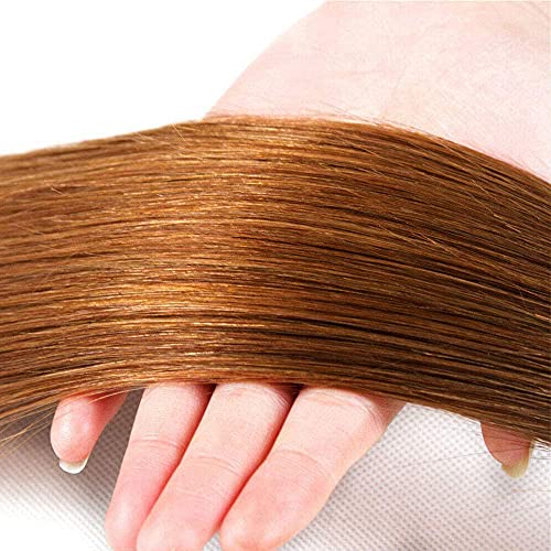 Bundles marrom claro cor de cabelo humano 30 pacote de pacote estriaght pêlos humanos 16 18 20 polegadas 8a Remy Hair