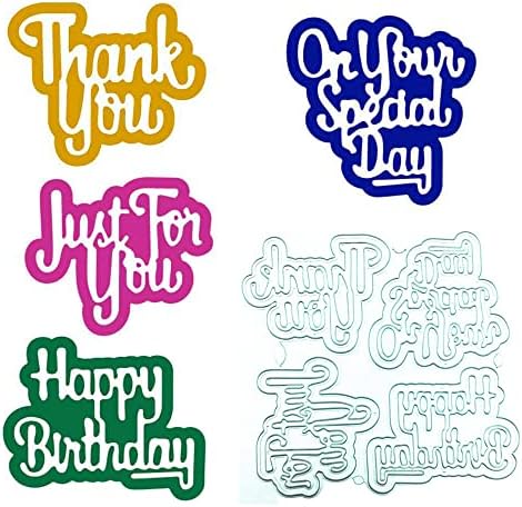 Lzbrdy feliz aniversário palavras em gravação de matrizes de corte para scrapbooking birthday natal artesan craft cortes estêncil