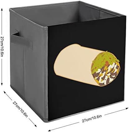 Deliciosos Burrito Taco Canvas Bins de Armazenamento Cober