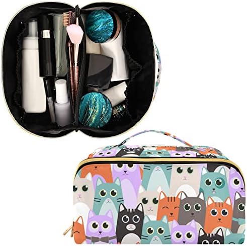 Bolsa de maquiagem de gatos fofos de Sinestour para mulheres que viajam para mulheres para mulheres Makeup Bolsa de maquiagem