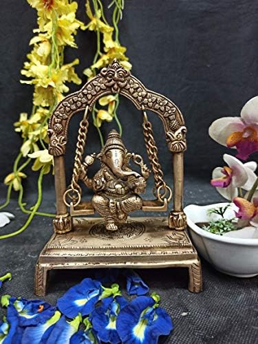 Bharat haat lindo metal de metal ganesh jula fine artes de artesanato bh03539