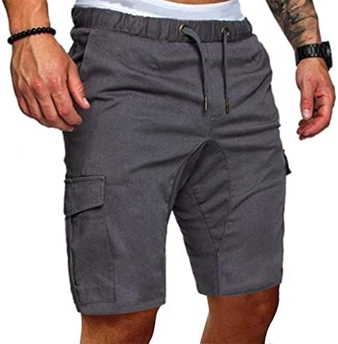 Carga de shorts masculinos, verão de verão casual ao ar livre de retalhos casuais bolsos de macacão esportes shorts de ferramentas