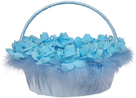 TJLSS Supplimentos de casamento de estilo ocidental Avestruzeiro cestas de flores cestas de flores de espuma Flores de espuma cestas de flores de flores de mão Decoração de casamento