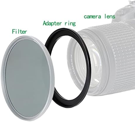 Adaptador de filtro de anel para baixo de 49 mm a 46 mm para todas as marcas UV nd Cpl Ring Rings Adaptador de anéis