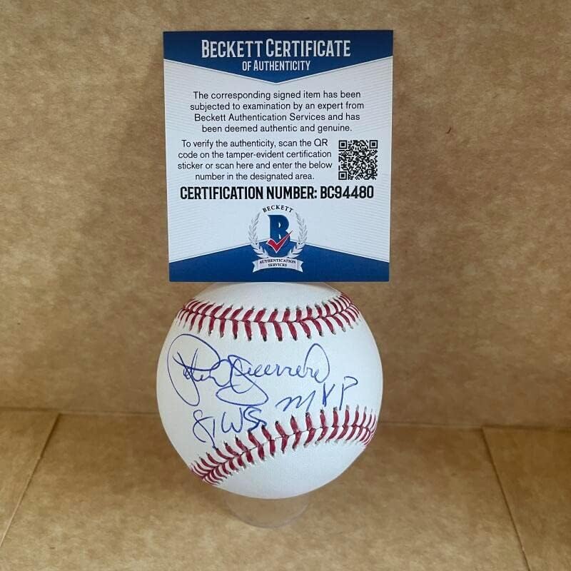 Pedro Guerrero 87 WS MVP Dodgers assinado Auto M.L. Baseball BAS BC94480