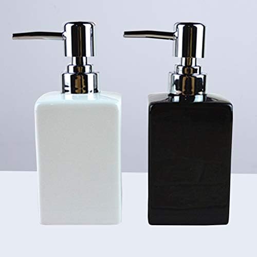 Cabilock útil 2pcs garrafa cerâmica pressionando garrafa de chuveiro quadrado Tipo de banheiro criativo garrafa de sabão criativa