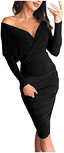 Mini vestidos nokmopo para mulheres clubes sexy curto, moda feminina moda de temperamento casual fenda tira de gola em Vido de manga comprida