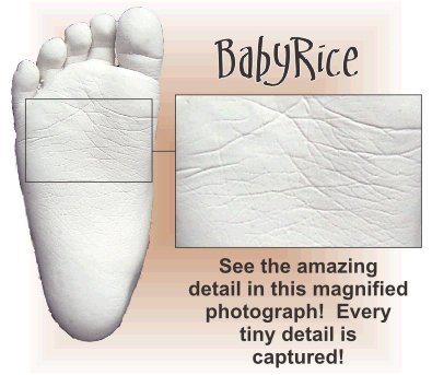 Babyrice Baby Casting Kit/11.5x8.5 Moldura de metal urbano/creme de 3 orifícios/backing de creme/tinta de bronze