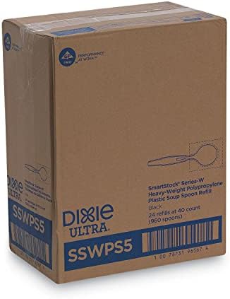 Dixie SSWPS5 SmartStock embrulhou recarga de talheres pesados, colher de sopa, preto, 960/caixa