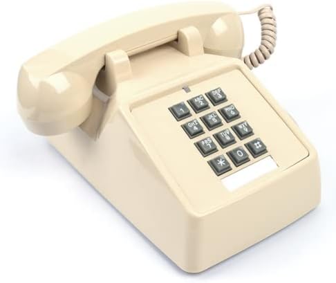 Dododuck Vintage Corded Phone para idosos com Ringer de Ringer Alto Extra para Deficiência Auditiva, Volume Ajustável, Design clássico de telefone dos anos 80