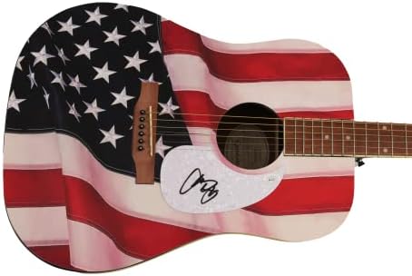 Chris Young assinou autógrafo em tamanho real um de um gentil Custom 1/1 American Flag Gibson Epiphone Guitar Guitar
