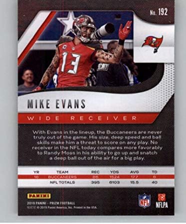 2019 Panini Prizm 192 Mike Evans Tampa Bay Buccaneers NFL Football Trading Card