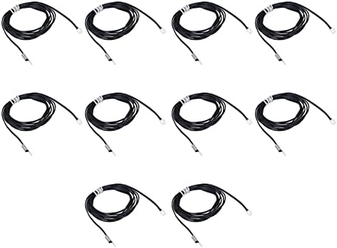 FTVogue 10pcs Sensor de temperatura do termistor NTC 2m de comprimento Conector de prensa de prensa fria de fio de arame [100K