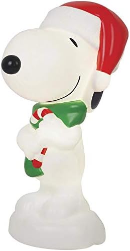 Amendoim de mofo iluminado Snoopy escultura decoração pré -iluminada exibição ao ar livre Decoração do jardim de Natal do jardim