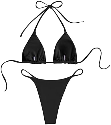 Anel de maiô de biquíni feminino Spaghetti Strap 2 peças Brasileiro biquíni Ternos de banho String High Cut Sexy Swardwear