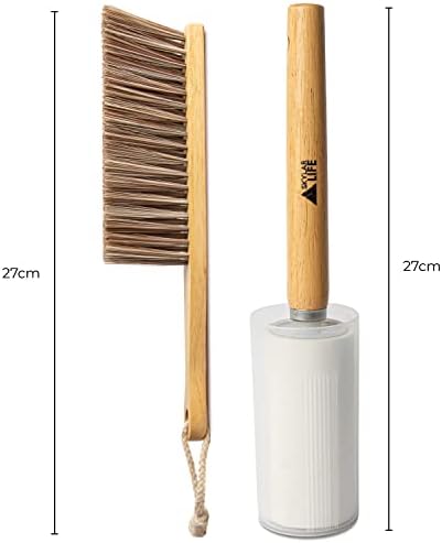 Conjunto de limpeza de madeira de Skylarlife - escova de poeira multifuncional e rolo de fiapo - escova de pó com microfibra/cerdas