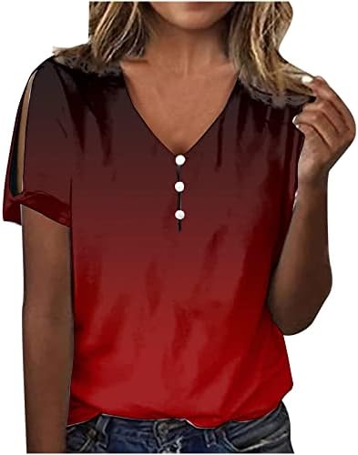 Mulheres renda v pescoço de manga curta camisas vestidas de impressão vintage